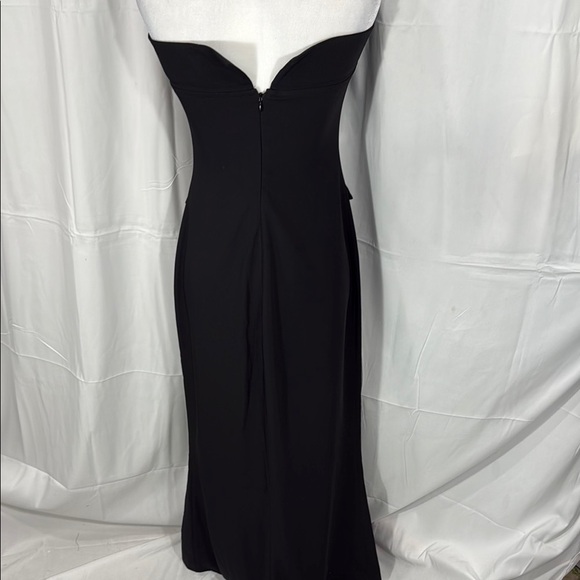 Meshki Black Strapless Sheath Maxi Dress with Front Slit Size M NWT - Picture 9 of 12